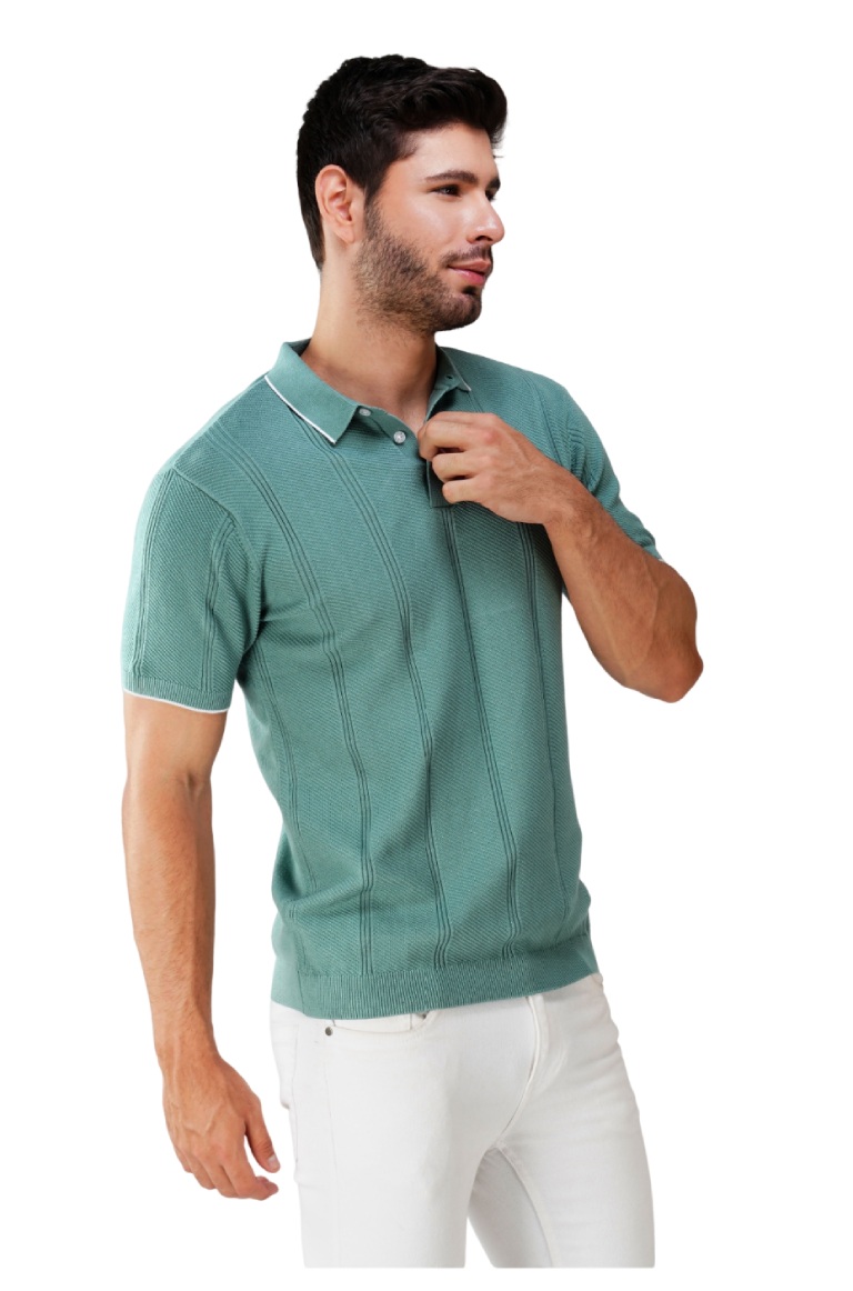 Knitt Polo T-Shirt Lucite Green 