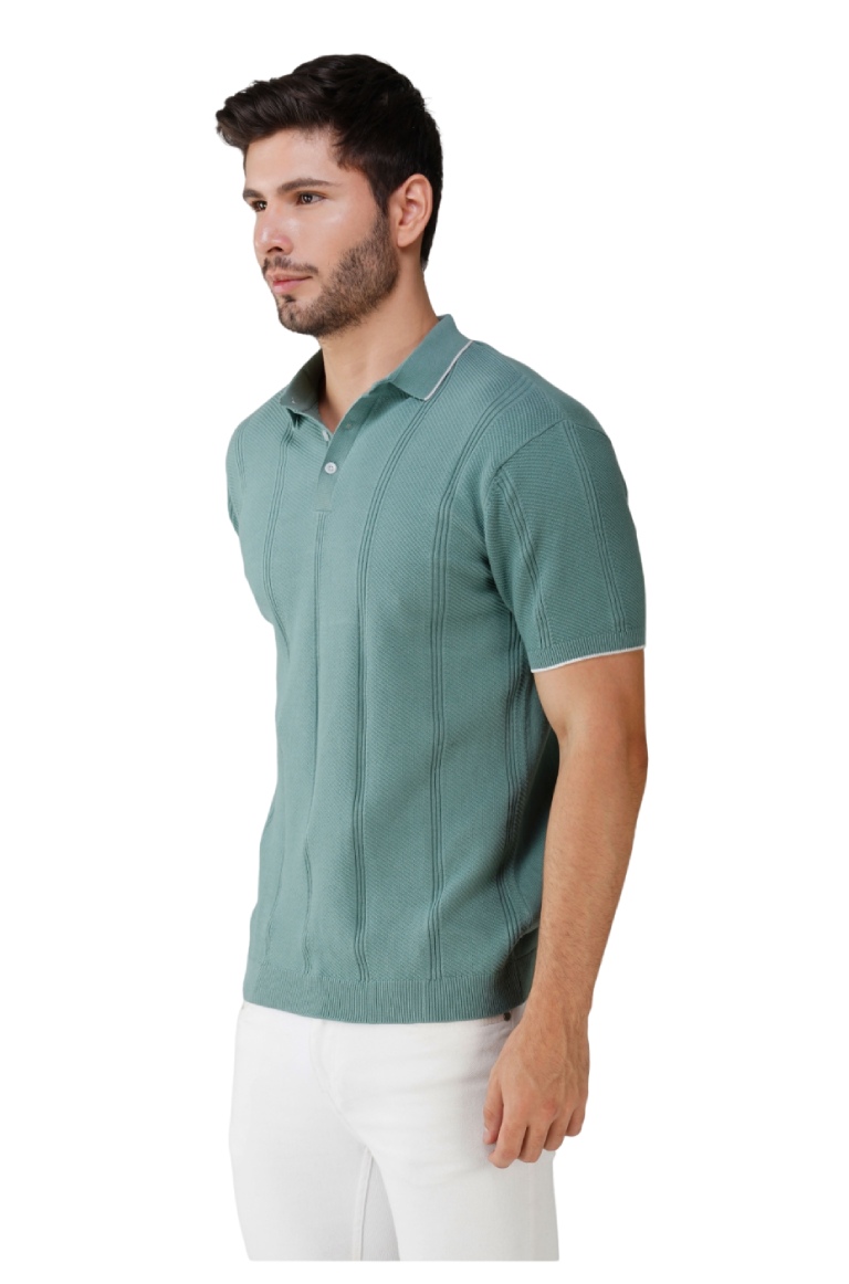 Knitt Polo T-Shirt Lucite Green 
