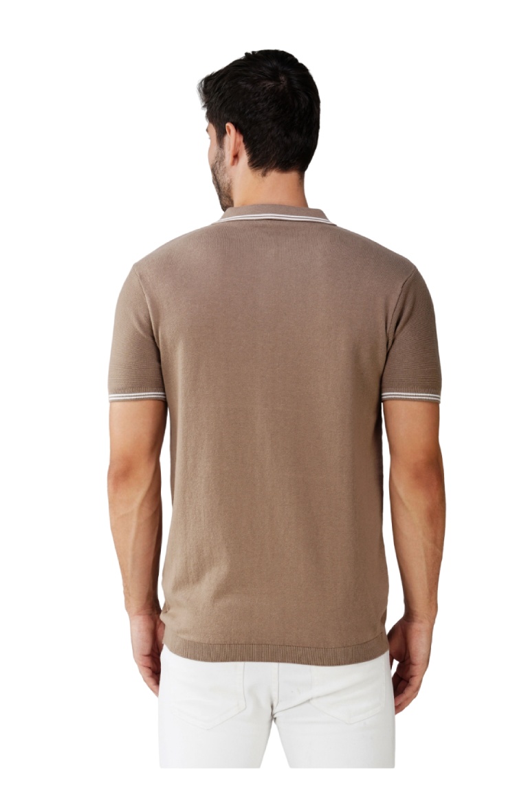 Knitt Polo T-Shirt Beige 