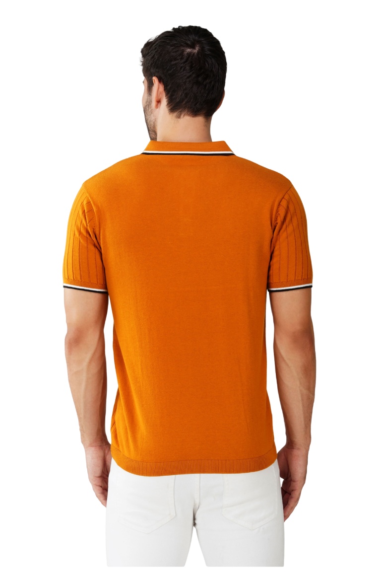 Knitt Polo T-Shirt Mustard 