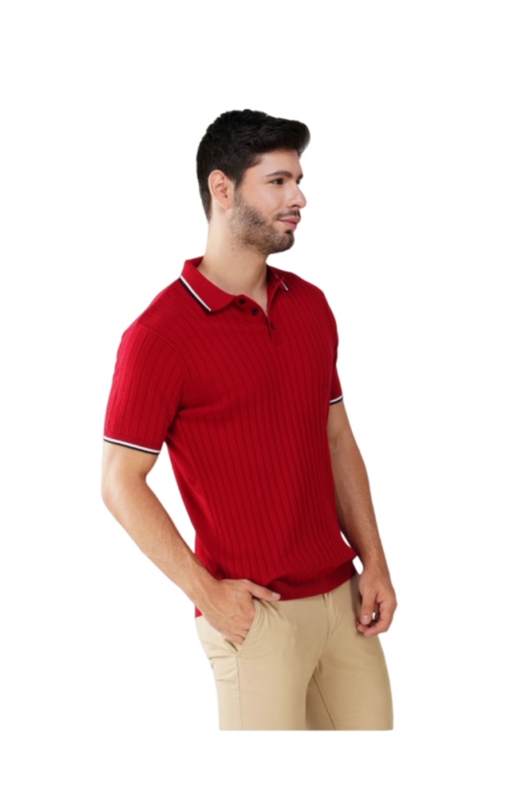 Knitt Polo T-Shirt Richred