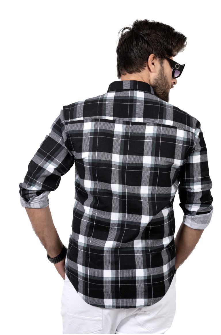 Casual black-and-white checks Shirt