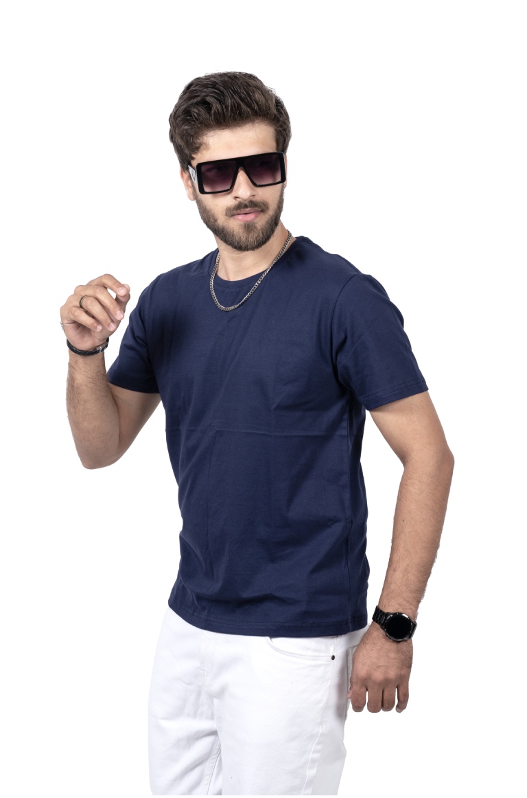 Navy Blue Round Neck T-Shirt